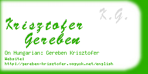 krisztofer gereben business card